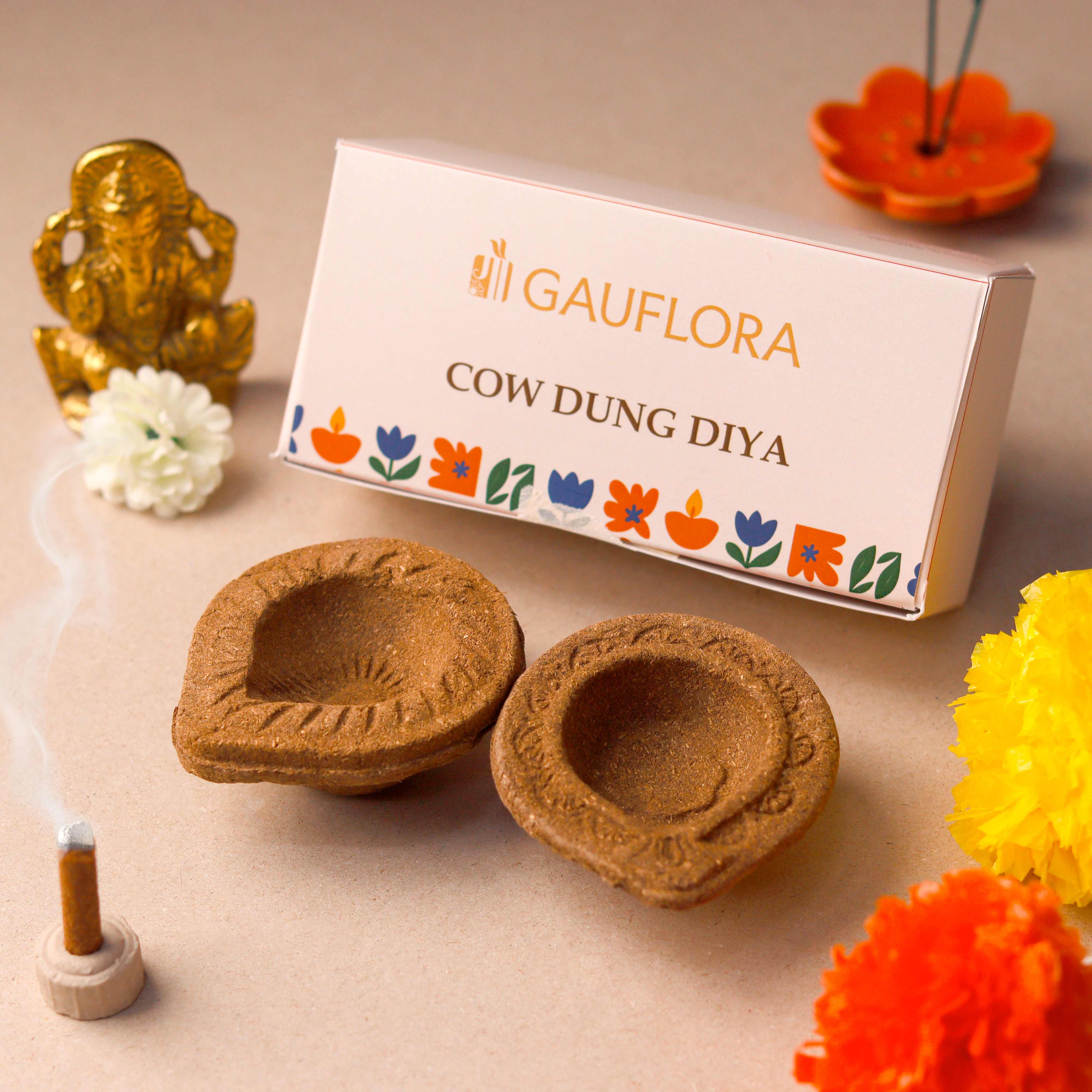 Sacred Cow Dung Diya